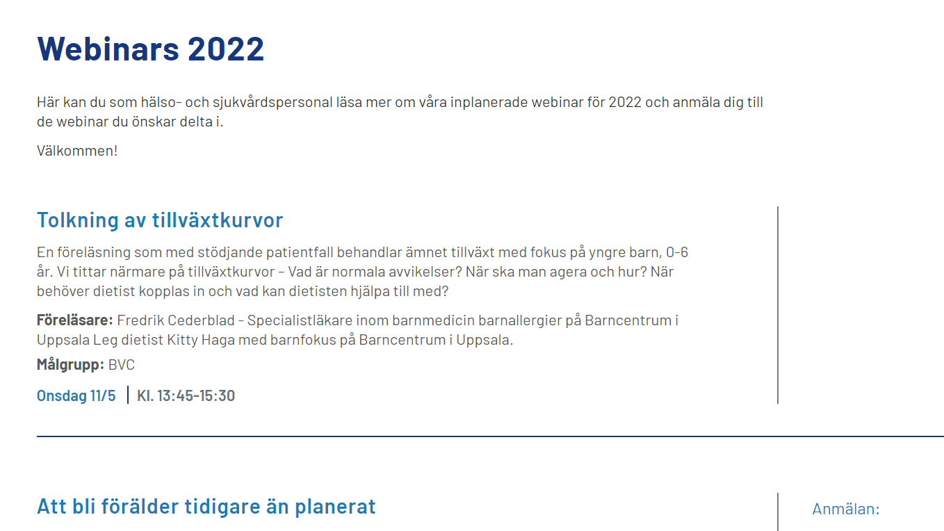 Webinars 2022